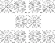 Mellisso 10 x Metal Wire Finger Guard Grill for 120 x 120mm Computer Case Fan