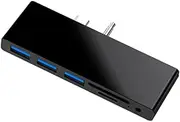 SHU-Store USB C HUB Fit for Microsoft Surface Go Go2 USB 3.0 to HDMI RJ45 3.5mm Audio Adapter Dock USB-C Hub Multi USB3.0 Splitter (Color : SGO771)
