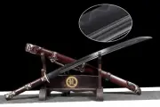 Curved Chinese Saber Sword Sabre Combat Battle Decorative Sacred Folded Steel