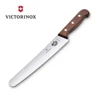 在飛比找momo購物網優惠-【VICTORINOX 瑞士維氏】22cm鋸齒蛋糕刀(楓木柄