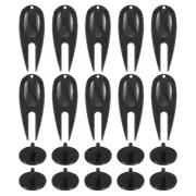 18Pcs Golf Divot Repair Tool Plastic Golf Divot Tool with Ball Marker Black
