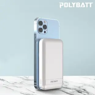 【POLYBATT】NCC認證10000mAh 磁吸/支架式雙孔無線行動電源 支援MagSafe 無線15W快充 充電器