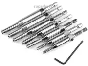 7pc Self Centre Twist Drill Bit For Door Window Hinge Precision Punch Bore Taper