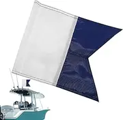 [Generic] Diving Flag | Diver Warning Flag - Dive Flag for Boat, Blue White Diving Flag for Spearfishing Diving Freediving, and Snorkeling, 9 x 10 inches