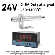 0-5V Non-contact Infrared Thermometer Sensor 24V Temperature Tool W/ Controller