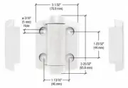 CRL TCHA1W White Self Closing Gate Hinge