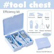 8Pcs/Box Mini Student Stationery Set Kawaii Puncher Stapler Machine Set