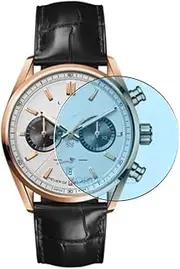 Puccy 3 Pack Anti Blue Light Screen Protector Film, compatible with TAG HEUER CARRERA CBN2041.FC8306 CseeSize：42mm TPU Guard （ Not Tempered Glass Protectors ）