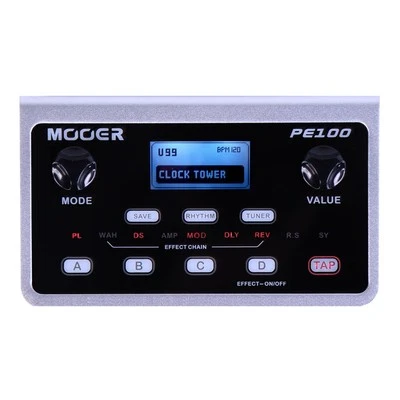 PE100 Guitar Multi Effects: 198 Presets, 36 Effects, Drum Machine, Metronome,...