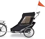 WIKE Special Needs Large Bicycle Trailer - Includes Stroller Kit and Jogger Kit: Accommodates People up to 64in. tall/125lbs, Includes Safety Harness, 2 Bicycle hitches, Safety Flag, and Screens