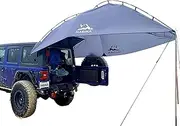 Car Accessories Camping Tent Attach to SUV Van Truck Side or Tailgate Sun Shade Easy Set Up Waterproof Include Suction Cups and 2 Sandbags
