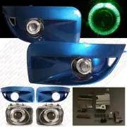 FOR 06-07 SUBARU IMPREZA WRX STI GREEN LED HALO PROJECTOR FOG LAMP LIGHTS BLUE (for: Subaru)