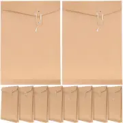 10pcs Kraft Paper Envelope Document Envelope File Holder File Organizer