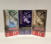 Maxell HGX-GOLD Premium High Grade T-120 6 hour Blank VHS VCR Sealed Tape-2 Plus