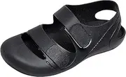 [kmkaren] Unisex-Child Jelly Sandals Summer Closed Toe Beach Shoes Hook & Loop Flat (Toddler/Little Kid)