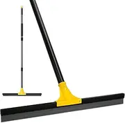 Floor Squeegee Outdoor Heavy Duty, 60cm Rubber Squeegee Broom with Long Handle 160cm for Cleaning Garage Courtyard Bathroom Shower Glass Window Tile Concrete Deck Marble Water
