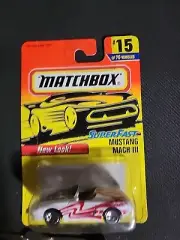 Matchbox Superfast Mustang Mach III /White With Stars and Stripes/Vintage 1996