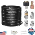 100FT Sewer Jetter Kit for Pressure Washer, 5800 PSI Water Jet Drain Cleaner
