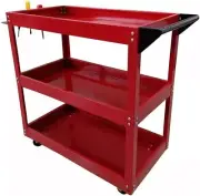 Tool Trolley 3 Tiers Workshop Cart Rolling Steel Part