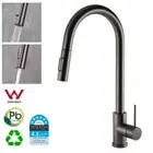 Kitchen Mixer Tap Pull Out 2 Mode Spray Swivel Sink Laundry Faucet Gun metal