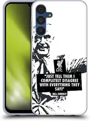 Head Case Designs Officially Licensed Liverpool Football Club Disagree Black Bill Shankly Quotes Gel Case [Military Grade Protection] Compatible with Samsung Galaxy A15