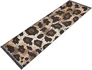 Hallway Runner Rug Washable Non Skid Laundry Rug Runner Tassel Floor Carpet for Hallway Kitchen Bedroom Living Room Home Decor Leopard Print
