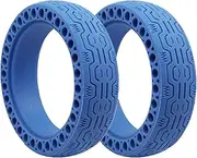 Replacement Wheels Solid Never Flat Tires Fit For Xiaomi Fit For M365 Pro 1s Electric Scooter Honeycomb Shock Absorber E-Scooter Models Tire Scooter accessories(2pc blue)