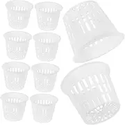 ROMISBABA 10Pcs Hydroponic Net Pots Breathable Plastic Mesh Planter for Optimal Root Health for Home Gardening Vegetables Orchids and Aquatic Plants