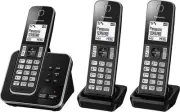 Panasonic DECT Digital Cordless Phone with Answering Machine and 3 Handsets (...