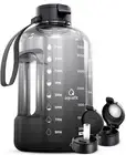 AQUAFIT 1 Gallon Water Bottle With Times To Drink - 128 oz Straw Motivational...