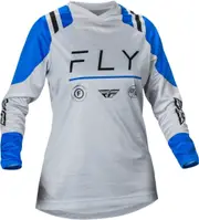 Fly Racing F-16 Ladies Motocross Jersey, black-blue, Size M for Women Black Blue
