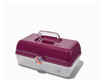 Caboodles® White & Purple/Plum On The Go Girl™ Makeup Case