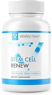 Stem Cell Renew | Boost Your Natural Supply of Stem Cells to Strengthen Mental Sharpness, Help Slow Signs of Aging and Restore Youthful Energy - Created by NASA Scientist | 1-Month Supply (60 Count)