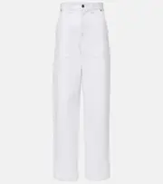 [Khaite] Khaite Hewitt high-rise barrel-leg jeans 24 white