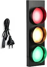 Remote Control Traffic Light Lamp Decor - Vintage Industrial LED Wall Light with Red/Yellow/Green Modes, Frosted Glass Shade for Living Room, Bedroom, Bar & Game Room Decoration