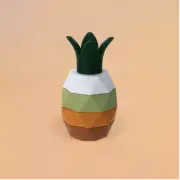 1Set Silicone Building Block Baby Silicone Teether Apple Pear Soft Block Edu