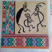Hand-Painted Needlepoint Hopi Southwestern Canvas