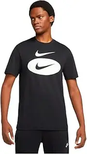 Men's Nike Black Swoosh League Oval T-Shirt - L
