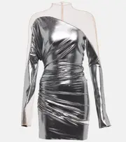 [Mugler] Mugler Paneled minidress AU 8 silver