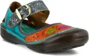 L'Artiste Women's Dexter Turquoise Flat Round Toe Shoes, Size EU 36