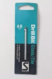 Sutton Tools 4.0mm Glass & Tile Drill Bit Carded Tungsten Carbide Tip