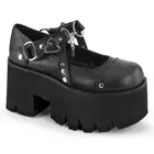 ASHES-33 Chunky Heel Cut Out Platform Maryjane