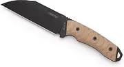 Hydra Tactical Knife VERITAS 140 mm Böhler K110 (D2) stainless steel blade, handle made of brown CNC customized G10 plates, includes brown kydex sheath