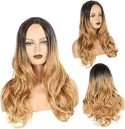 Baluue Blond Wig Curly Long Hair Net Wig Cover for Ladies Realistic and Comfortable
