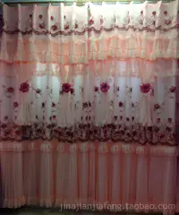 在飛比找樂天市場購物網優惠-高檔韓版蕾絲成品窗簾臥室客廳 公主房 金碧輝煌 特價包郵