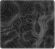 Niniubye Mouse Pad, Minimalism Marble Style Computer Pad, Anti-Slip Rubber Mouse Mat with Stitched Edges for Gaming, Office, Laptop, PC, Women, 9" x 8" Thick 3 mm, Black Swirl