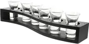 1 Set Wine Glass Rack Bar Shot Glass Storage Liquor Cabinet Shot Glasses Display Holder Cocktail Glasses Whiskey Dispenser Shot Glass with Holder White Wine Glass Wood B52 Whisky