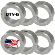 6 - 2 pc Steel Universal Roll Bar Tubing Clamp 1-3/4" with 3/8" Threaded Mount