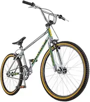 Schwinn Predator Team 24 Freestyle BMX Bike, Throwback 1983 Design, Single-Speed Drivetrain, Hi-Ten Steel Frame, Rattrap Pedals, Front and Rear Caliper Brakes, 24-Inch Gum Wall Tires, Chrome