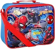 TDL Spiderman Lunch Bag Thermal Insulated Lunch Box Superhero Marvel Spider-Man Back to School Sandwhich Box with Carry Handle & Side Pocket